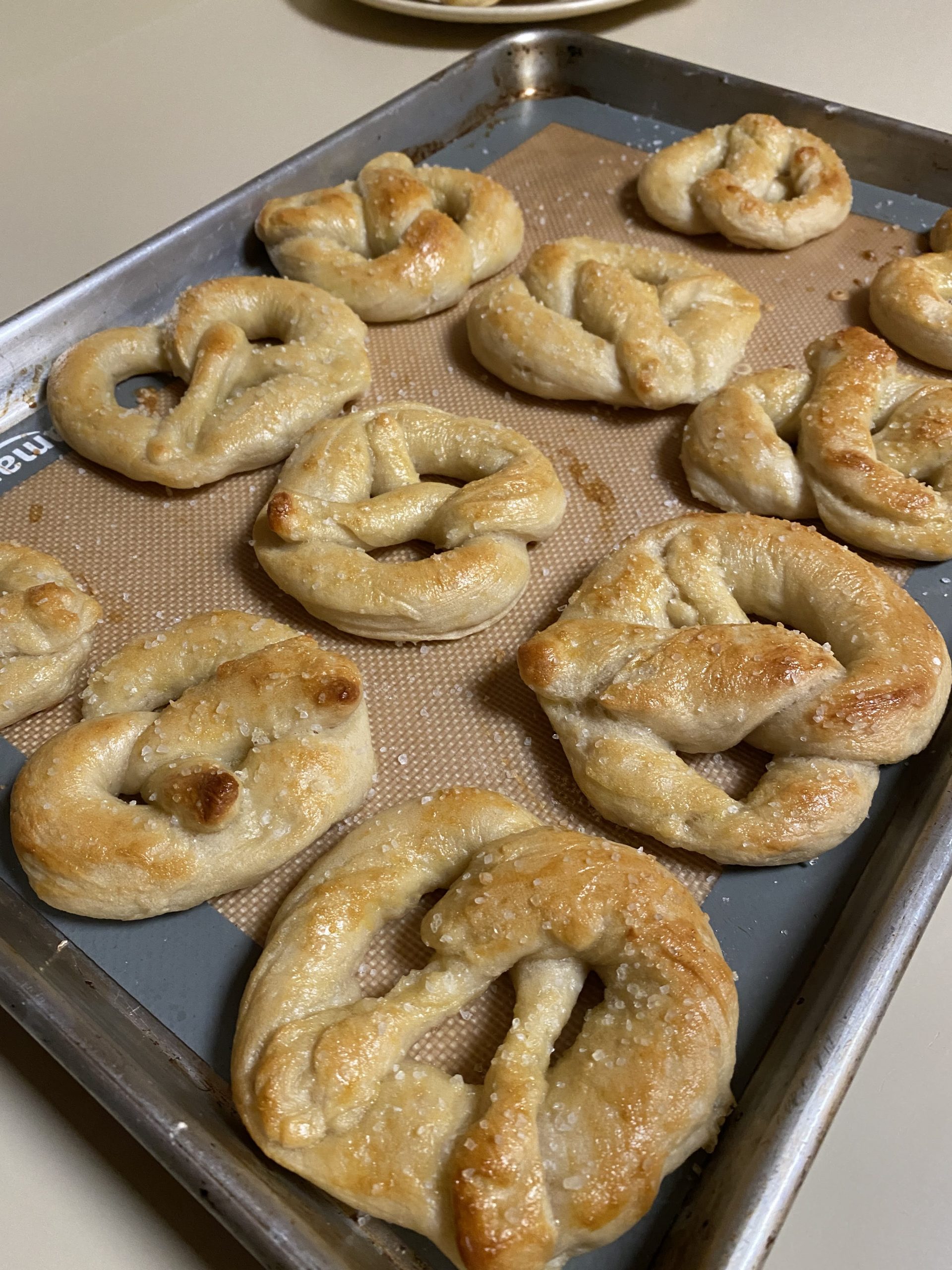 sourdough soft pretzels